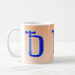 Taza De Café Azul de la lámpara de madera