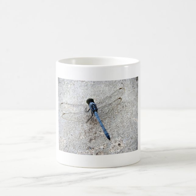 Taza de café azul de la libélula (Centro)