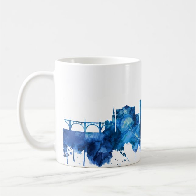 Taza De Café Azul de la línea aérea de Allentown Pennsylvania (Izquierda)
