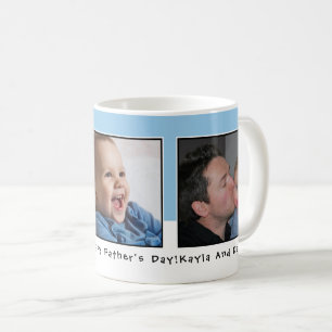 Taza De Café Azul de la luz del día del padre fotográfico per