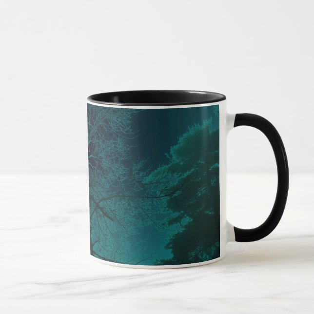 Taza de café azul de la niebla (Derecha)