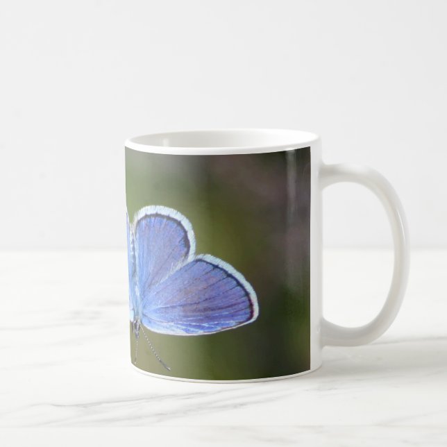 Taza De Café azul de la Plata-extremidad (Derecha)