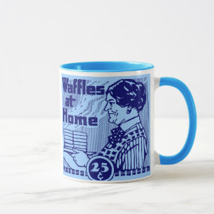 Taza de café azul de las "GALLETAS"
