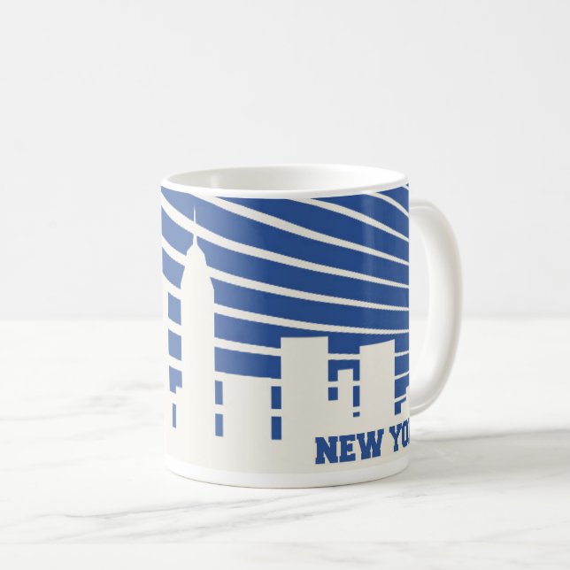 Taza De Café Azul de New York City (Anverso derecho)