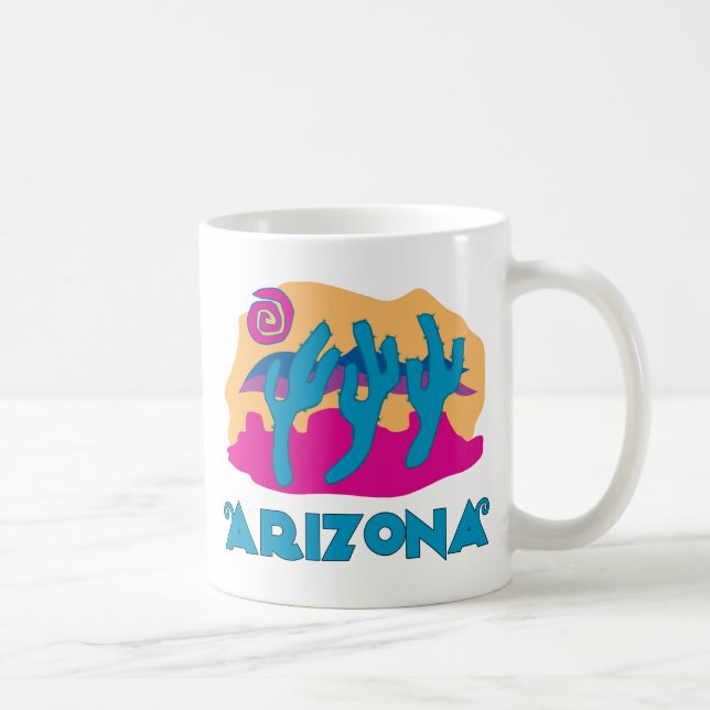 Taza De Café Azul del desierto de Arizona (Derecha)