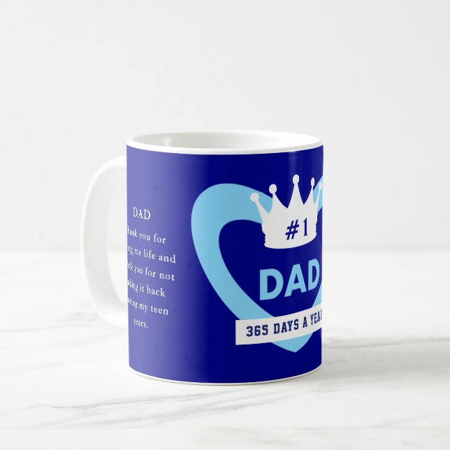 Taza de café azul del Día del Padre (Anverso izquierdo)