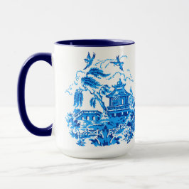 Taza de café azul del diseño 15oz de China del