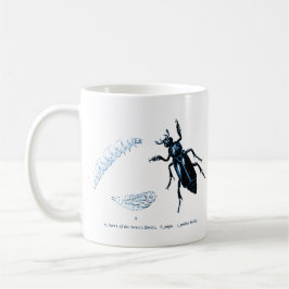 Taza De Café Azul del escarabajo el | del sacristán del insecto
