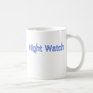 Taza De Café Azul del guardia nocturna