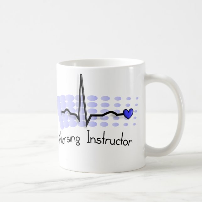 Taza De Café Azul del instructor QRS de la enfermería (Derecha)