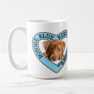 Taza de café azul del rescate de Bonnie