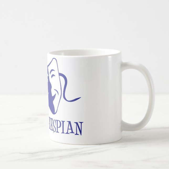 Taza De Café azul del thespian (Derecha)