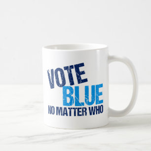Taza De Café Azul del voto cualquieras fiesta Democratic
