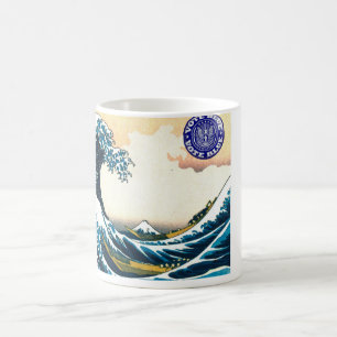 Taza De Café Azul del voto - siga la onda azul