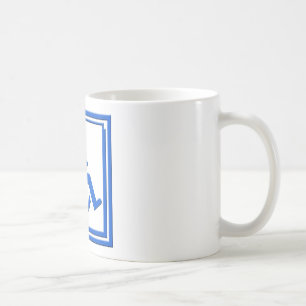 Taza De Café Azul elegante perjudicado del símbolo