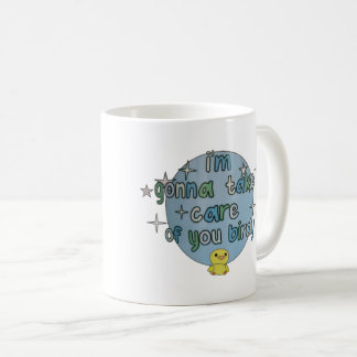 Taza De Café Azul Está bien birdy Mona Nanalan mug