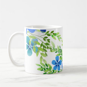 Taza De Café Azul eterno me olvida no flores