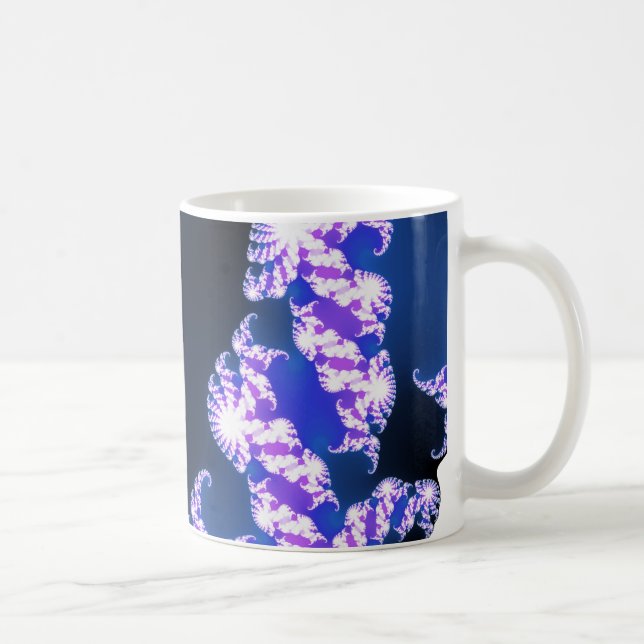 Taza De Café Azul fractal (Derecha)