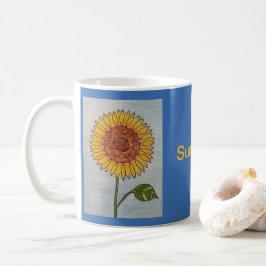 Taza De Café Azul girasol