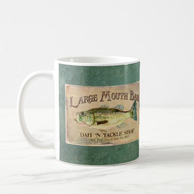 Taza De Café Azul grande de la decoración de la cabina del lago (Izquierda)