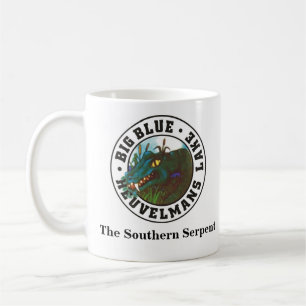 Taza De Café Azul grande, la serpiente meridional