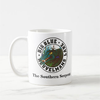 Taza De Café Azul grande, la serpiente meridional