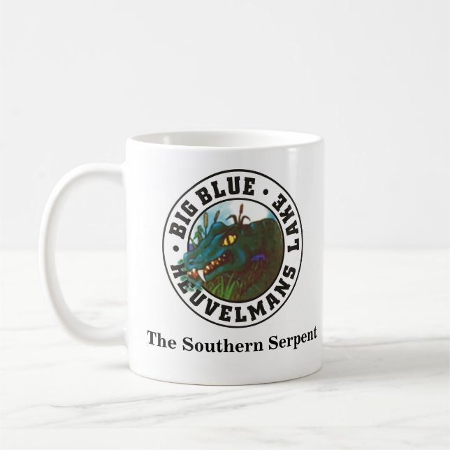 Taza De Café Azul grande, la serpiente meridional (Izquierda)