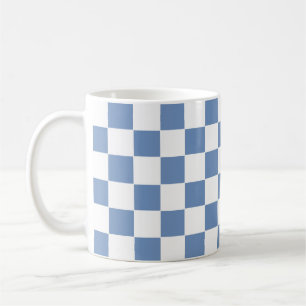 Taza De Café Azul/Gris y blanco controlados
