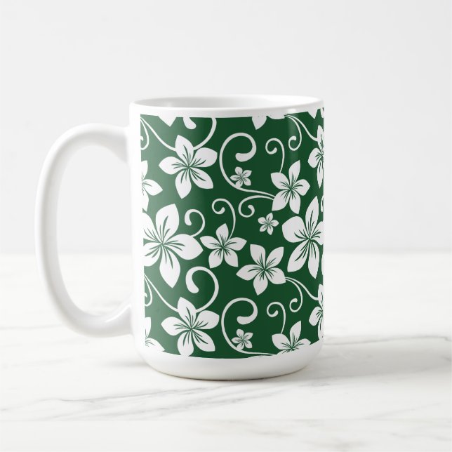 TAZA DE CAFÉ AZUL HAWAII (VERDE FORESTAL) (Izquierda)