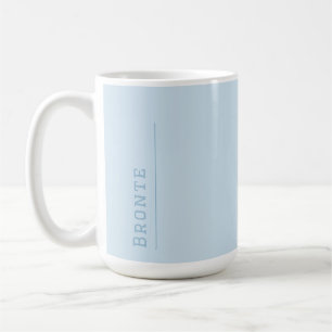 Taza De Café Azul hielo - Monograma de flujo de color