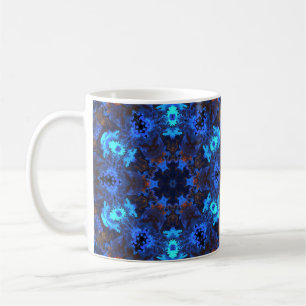 Taza De Café Azul hippie y Naranja psicodélico