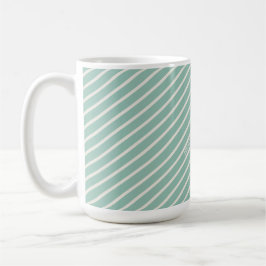 Taza De Café Azul Huevo de Pato Rayado Nombrada Aquarela Daisy