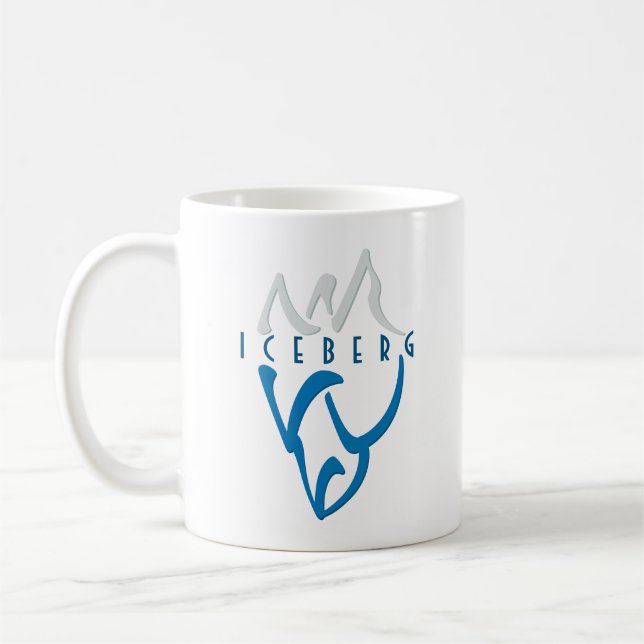 Taza De Café Azul Iceberg Inspirador personalizado (Izquierda)