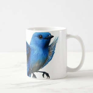Taza De Café Azul índigo, un pequeño pájaro cantor migratorio