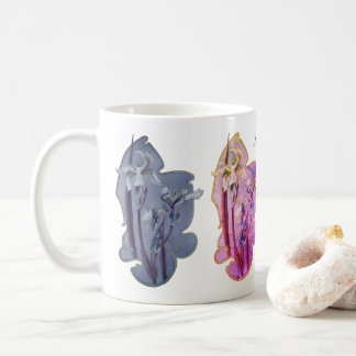 Taza De Café Azul Iris Floral Art 2 Personalizado
