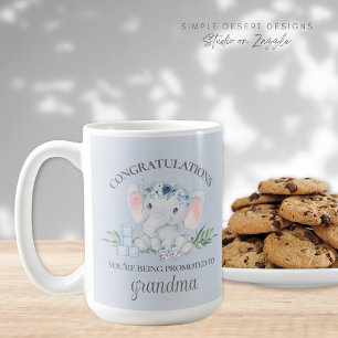 Taza De Café Azul lindo promovido a revelación de embarazo de a