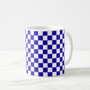 Taza De Café Azul marino a cuadros