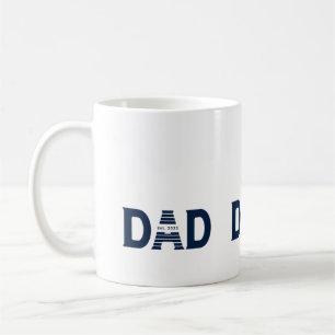 Taza De Café Azul Marino Papá Establecido Regalo Para Nuevo Pap