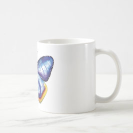 Taza De Café Azul mariposa acuarela Art Mug