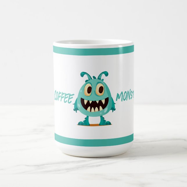 Taza De Café Azul/monstruo/niño/halloween (Centro)