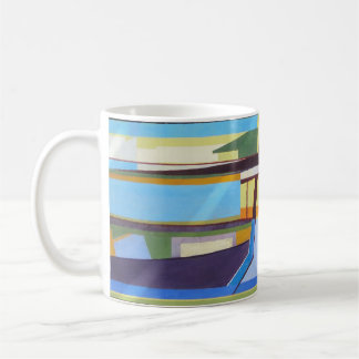 Taza de café azul multi
