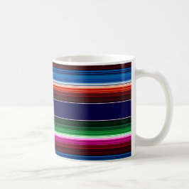 Taza De Café Azul, Naranja, rosado caliente, sarape verde mexic