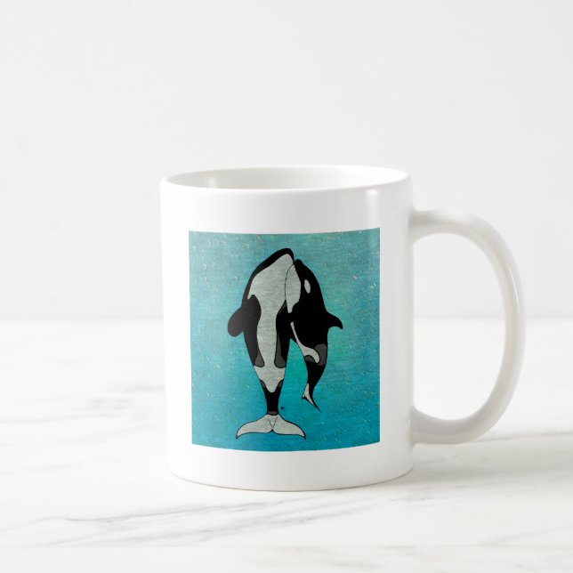 Taza De Café Azul Orca (Derecha)