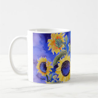 Taza De Café Azul para usted girasoles