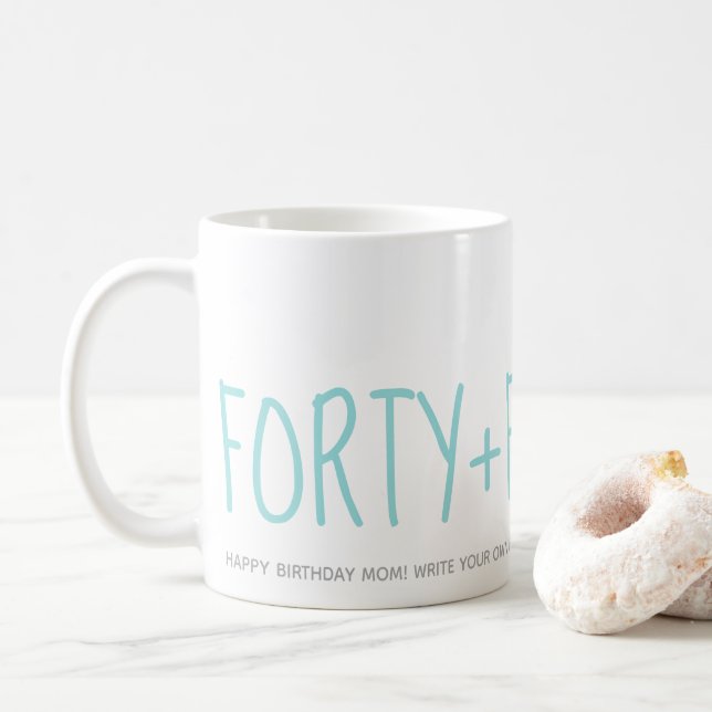 Taza De Café Azul personalizado 40 Fabuloso regalo de cumpleaño (Con donut)