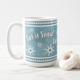 Taza De Café Azul personalizado de copos de nieve del suroeste