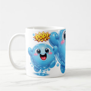 Taza De Café Azul Pop Drop