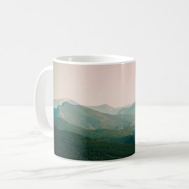 Taza De Café Azul por las montañas (Anverso izquierdo)