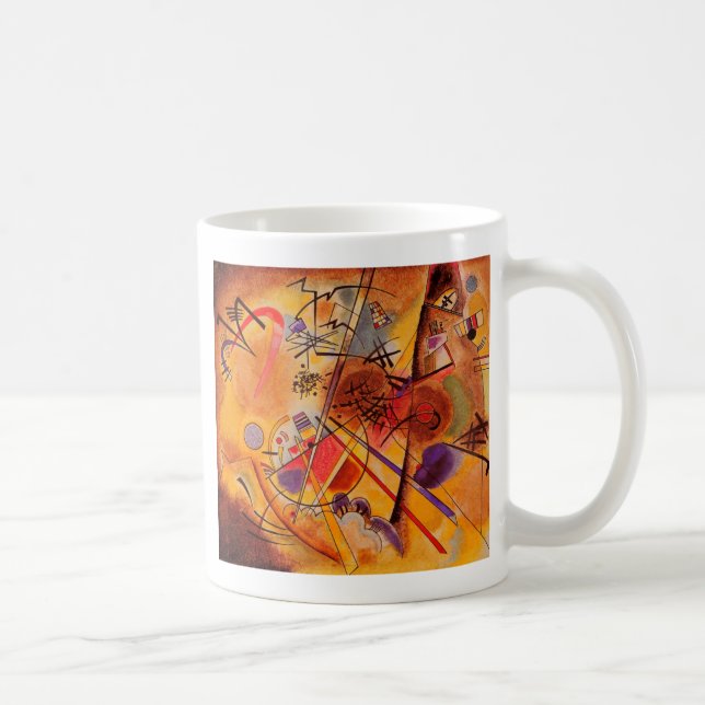 Taza De Café Azul rojo amarillo amarillo marrón de Kandinsky (Derecha)