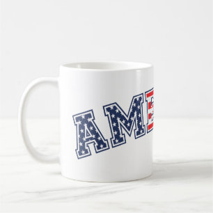 Taza De Café Azul rojo blanco